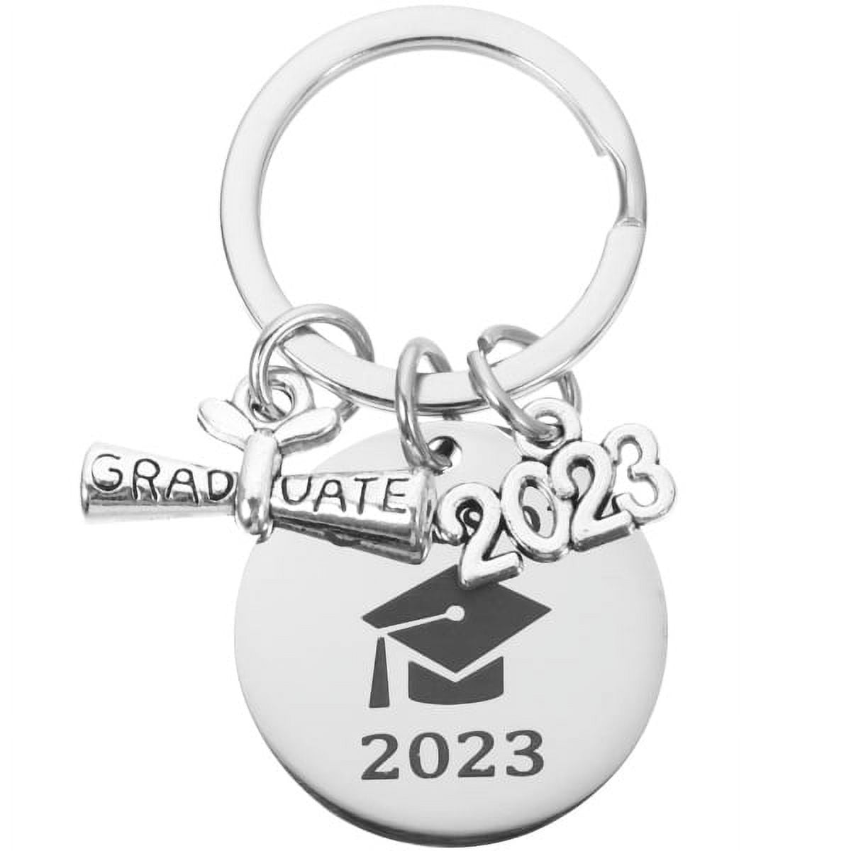 Graduation Themed Keychain Class of 2023 Key Ring Gift Stainless Steel