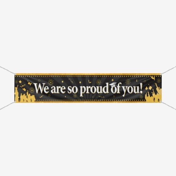 Graduation Thickened Polyester Background Cloth - Heat Transfer Printing HD non-Fading Indoor And Outdoor Wear-Resistant Decorative Cloth 1.96*9.84FT