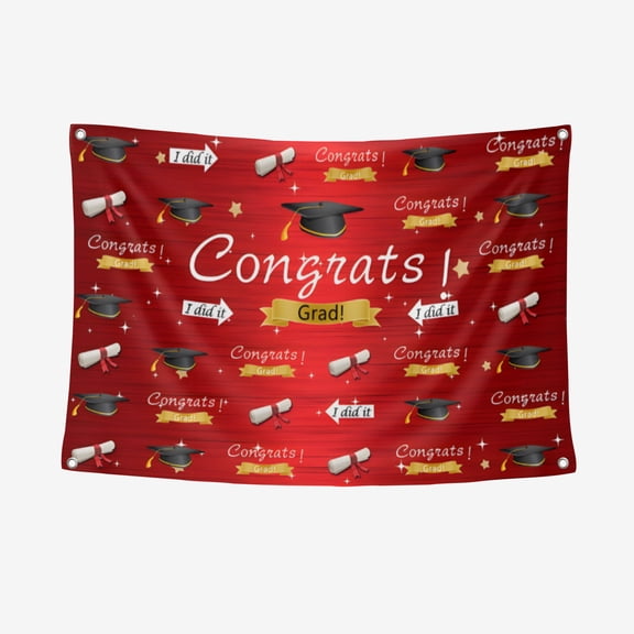 Graduation Thickened Polyester Background Cloth - Heat Transfer Printing HD non-Fading Indoor And Outdoor Wear-Resistant Decorative Cloth 35.4*59IN/90*150CM