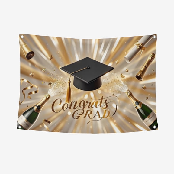 Graduation Thickened Polyester Background Cloth - Heat Transfer Printing HD non-Fading Indoor And Outdoor Wear-Resistant Decorative Cloth 35.4*59IN/90*150CM