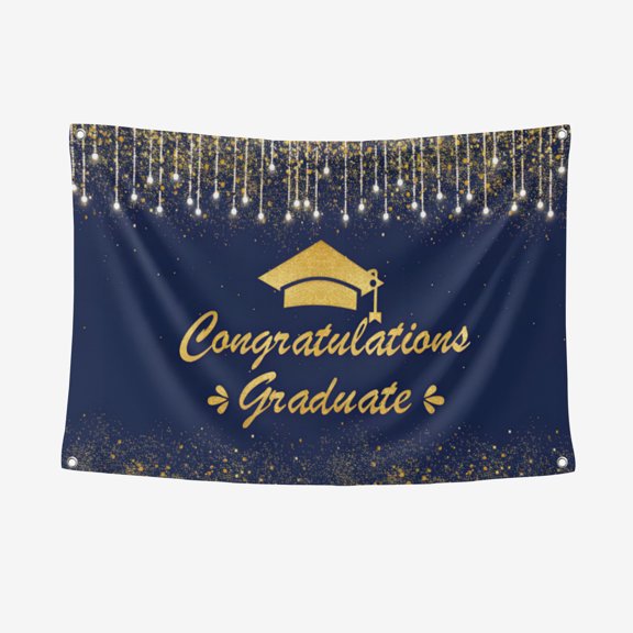 Graduation Thickened Polyester Background Cloth - Heat Transfer Printing HD non-Fading Indoor And Outdoor Wear-Resistant Decorative Cloth 35.4*59IN/90*150CM
