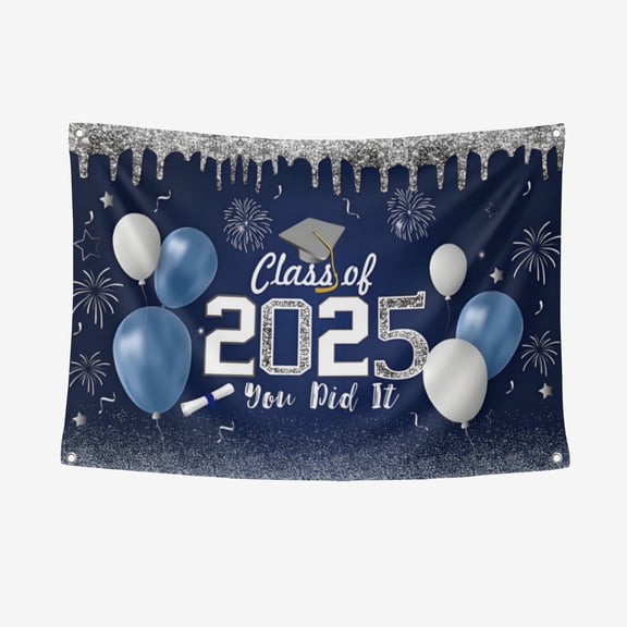 Graduation Thickened Polyester Background Cloth - Heat Transfer Printing HD non-Fading Indoor And Outdoor Wear-Resistant Decorative Cloth 35.4*59IN/90*150CM