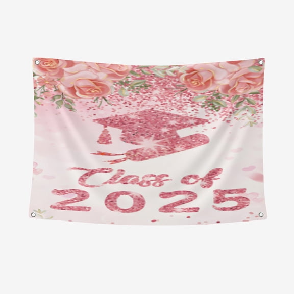 Graduation Thickened Polyester Background Cloth - Heat Transfer Printing HD non-Fading Indoor And Outdoor Wear-Resistant Decorative Cloth 35.4*59IN/90*150CM