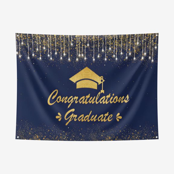 Graduation Thickened Polyester Background Cloth - Heat Transfer Printing HD non-Fading Indoor And Outdoor Wear-Resistant Decorative Cloth 60.2*78.7IN / 153*200CM