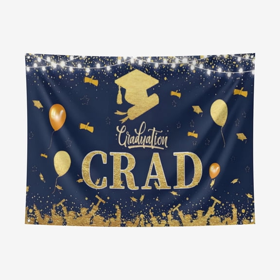 Graduation Thickened Polyester Background Cloth - Heat Transfer Printing HD non-Fading Indoor And Outdoor Wear-Resistant Decorative Cloth 60.2*78.7IN / 153*200CM