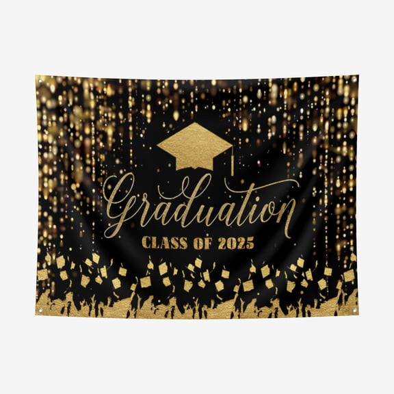 Graduation Thickened Polyester Background Cloth - Heat Transfer Printing HD non-Fading Indoor And Outdoor Wear-Resistant Decorative Cloth 60.2*78.7IN / 153*200CM