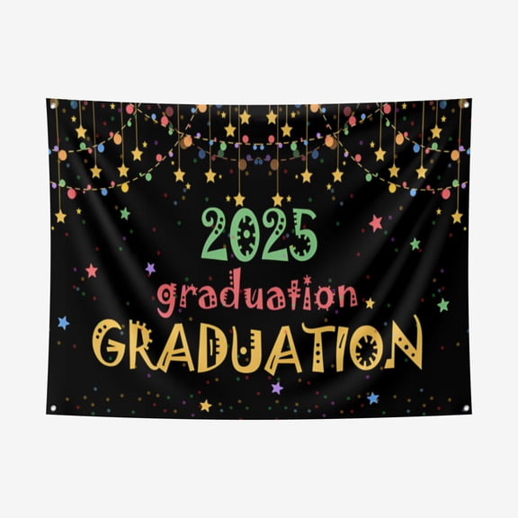 Graduation Thickened Polyester Background Cloth - Heat Transfer Printing HD non-Fading Indoor And Outdoor Wear-Resistant Decorative Cloth 60.2*78.7IN / 153*200CM