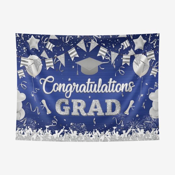 Graduation Thickened Polyester Background Cloth - Heat Transfer Printing HD non-Fading Indoor And Outdoor Wear-Resistant Decorative Cloth 60.2*78.7IN / 153*200CM