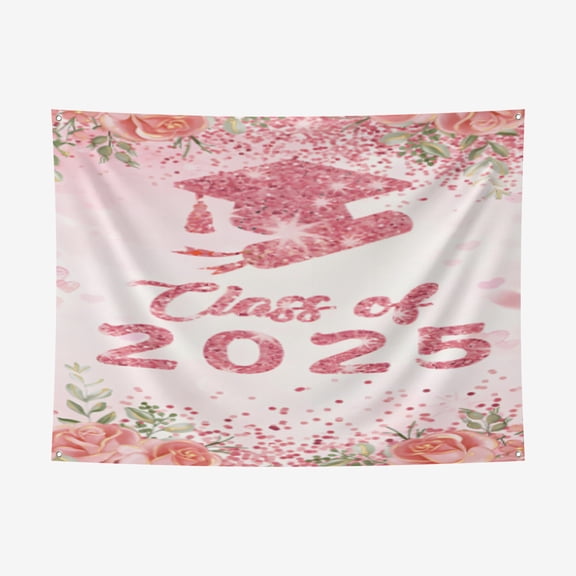 Graduation Thickened Polyester Background Cloth - Heat Transfer Printing HD non-Fading Indoor And Outdoor Wear-Resistant Decorative Cloth 60.2*78.7IN / 153*200CM