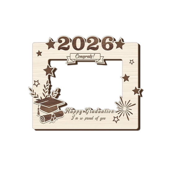 Graduation Wooden Photo Frame With Grad Cap And Scroll Design Decorative Picture Frame For Desktop Display Meaningful Graduation Gift For Teen And Family