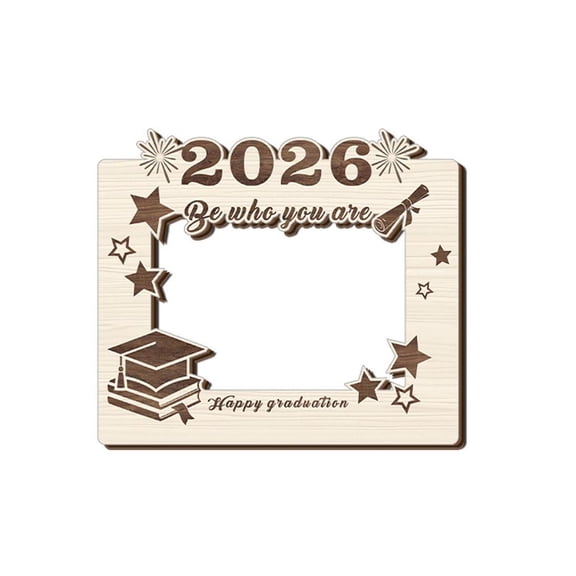 Graduation Wooden Photo Frame With Grad Cap And Scroll Design Decorative Picture Frame For Desktop Display Meaningful Graduation Gift For Teen And Family