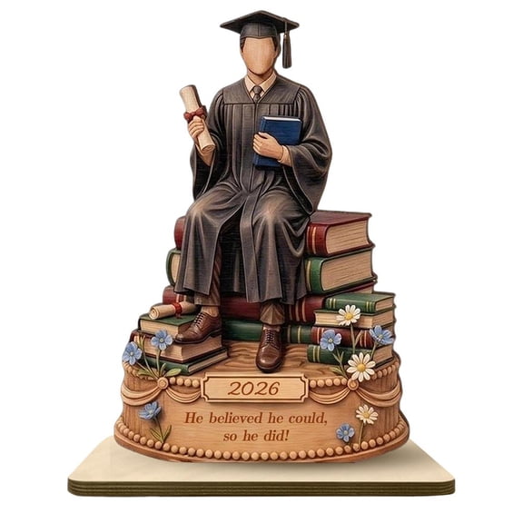 Graduation Wooden Plaque, Class of 2026 Grad Gift & Keepsake, Desktop Decorative Sign
