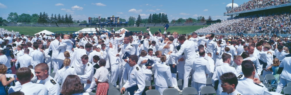 Graduation at Naval Academy Annapolis Maryland Canvas Art - Panoramic Images (27 x 9)