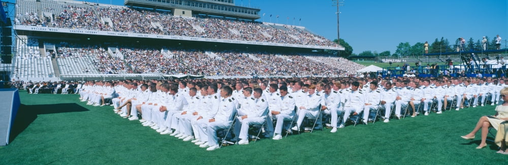 Graduation at Naval Academy Annapolis Maryland Canvas Art - Panoramic Images (36 x 12)