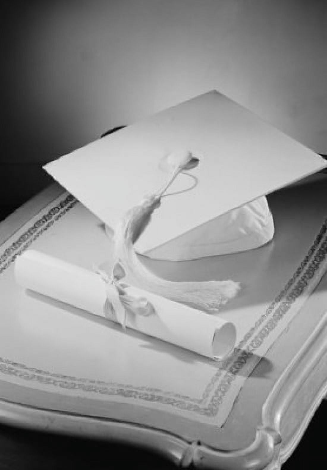 Graduation diploma and mortar board on bedside table Canvas Art - (24 x 36)
