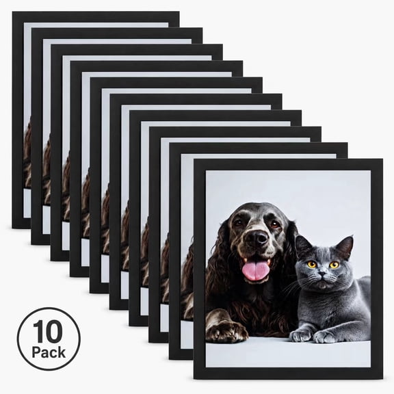 Graduation photo frame set, 10 black 8x10 photo frame display boards and multifunctional photo collage frames, suitable for wall or table display, making it a creative choice
