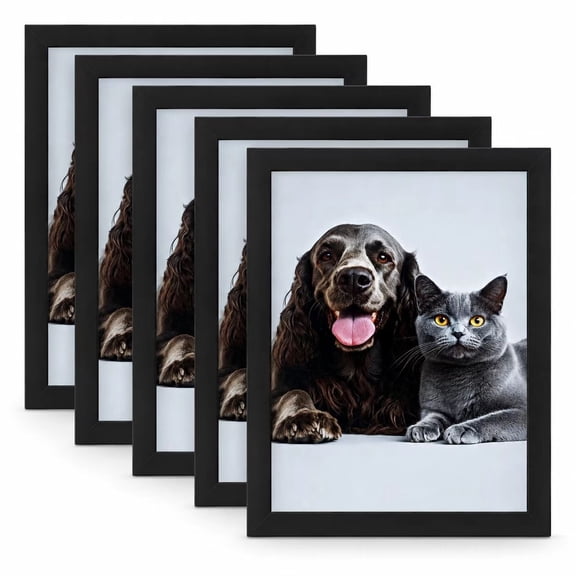 Graduation photo frame set, 5 black 8x10 photo frame display boards and multifunctional photo collage frames, suitable for wall or table display, making it a creative choice