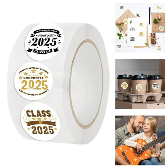 Graduation season stickers/ 500PCS Class Of 2026 Stickers Roll 10 Styles Envelope Seals Sticker Graduation Decorations 2026 For Students Graduation Themed Favors(500 Per Roll)