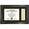thumbnail image 1 of GraduationMall 11 x 17 Mahogany Diploma Frame with Tassel Holder 8.5 x 11, 1 of 6