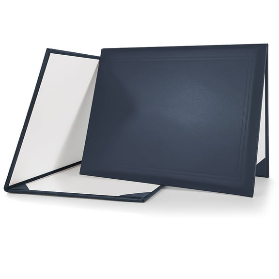 GraduationMall 8.5"x11" Smooth Padded Diploma Cover Certificate Holder Navy Blue