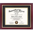 thumbnail image 1 of GraduationMall Cherry Diploma Certificate Frame with Gold Trim Tempered Glass 8.5 x 11 /11 x 14, 1 of 7