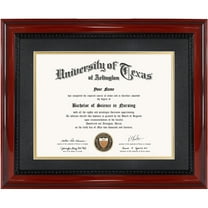 GraduationMall Documents Diploma Certificate Frame Cherry Solid Wood with Intricate Black Rope for 8.5 x 11 /11 x 14