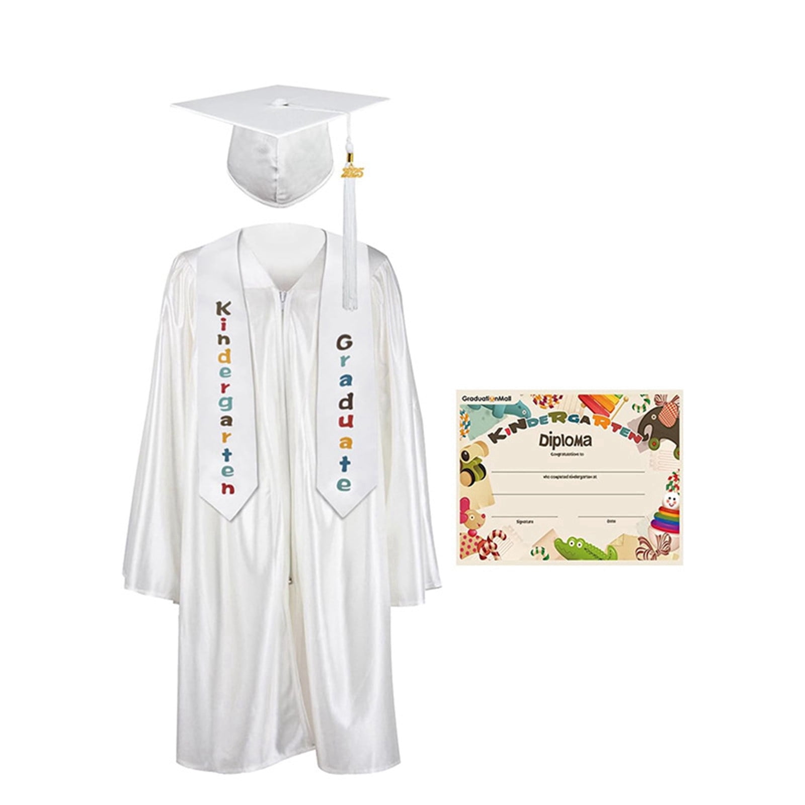 GraduationMall Kindergarten Graduation Cap Gown Stole Package 2026 2027 ...