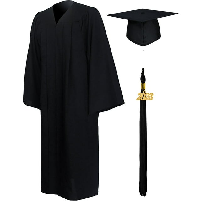GraduationMall Matte Graduation Gown Cap Tassel Set 2023 for High ...