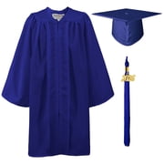 GraduationMall Matte Kindergarten Graduation Gown Cap Set with 2026 Tassel Royal Blue 3039-311