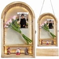 thumbnail image 1 of CFCSRP Shadow Box Frame with light 10x16 Arch-Shaped Display Cases with Linen Back and Removable Shelves, Picture Frame Wedding Bouquet Memorabilia Medals Photos Memory Box for Keepsakes, 1 of 6