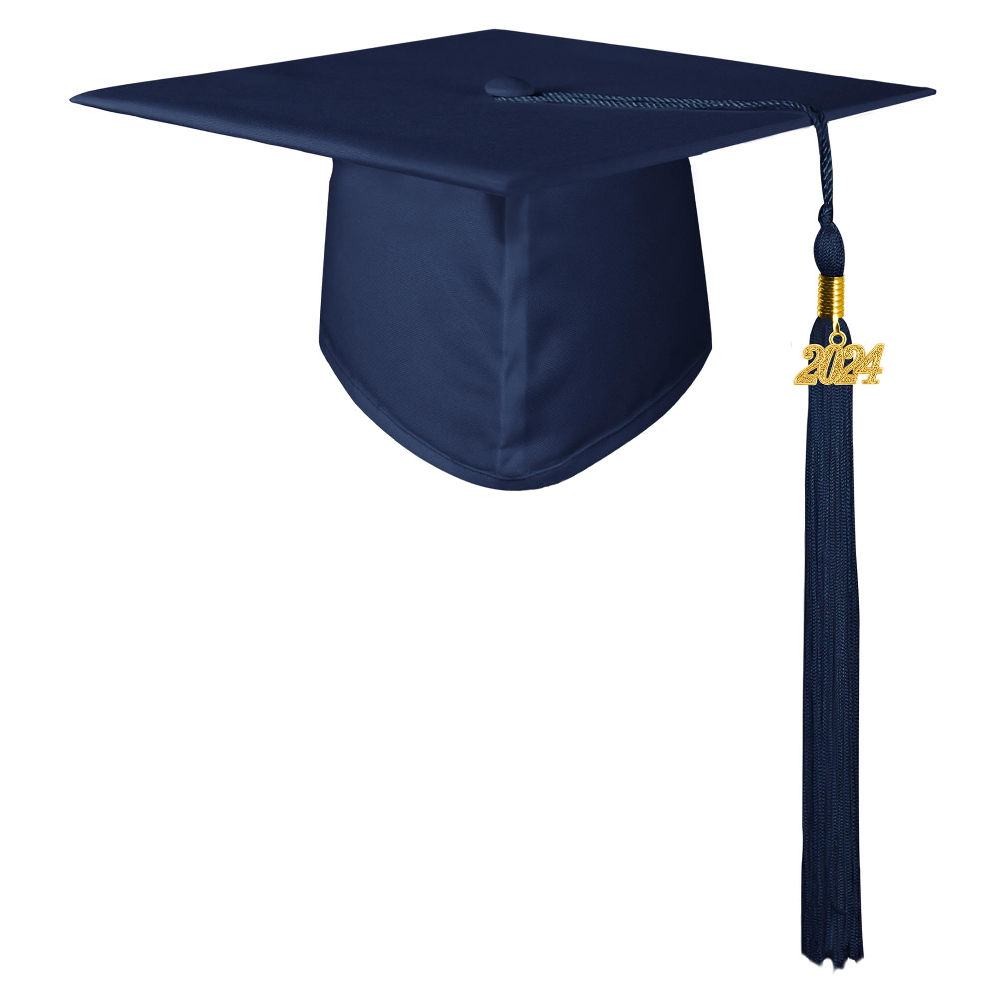 Graduationmall Unisex Adult Matte Graduation Cap With 2023 Tassel Navy