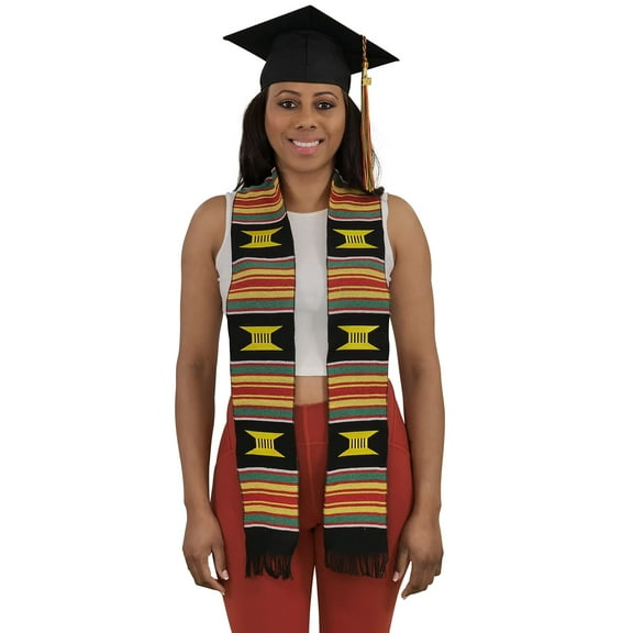 Gradwear Graduation Kente Stole, Handwoven Kente Cloth