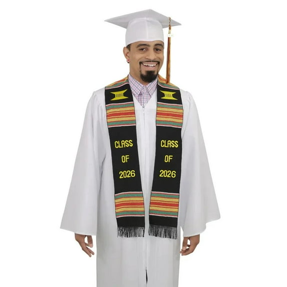 Gradwear Graduation Kente Stole, Handwoven Kente Cloth