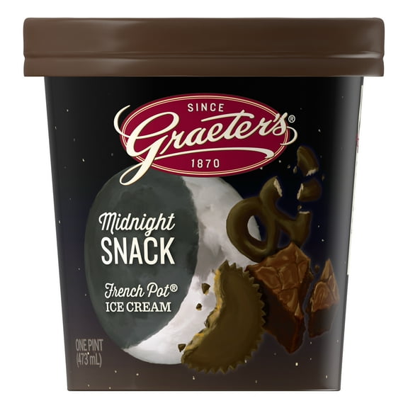 Graeters Midnight Snack Ice Cream, French Pot, 1Pint Tub