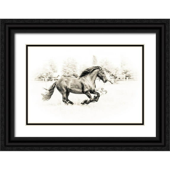 Graf, Sebastian 24x17 Black Ornate Wood Framed with Double Matting Museum Art Print Titled - The Two Friends