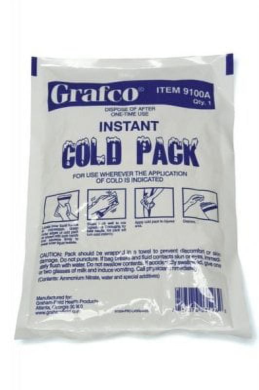 Grafco 10450 Disposable Instant Cold Packs, Individually Boxed, First