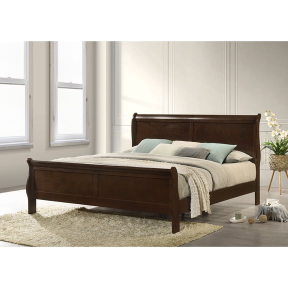 Graffenstaden Cappuccino Wood Eastern King Sleigh Bed
