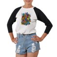 thumbnail image 1 of Graffiti Art -1 Printed 100% Cotton Elbow Sleeves Raglan T-Shirt WTS_03 S, 1 of 1