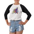 thumbnail image 1 of Graffiti Art -7 Printed 100% Cotton Elbow Sleeves Raglan T-Shirt WTS_03 XL, 1 of 1
