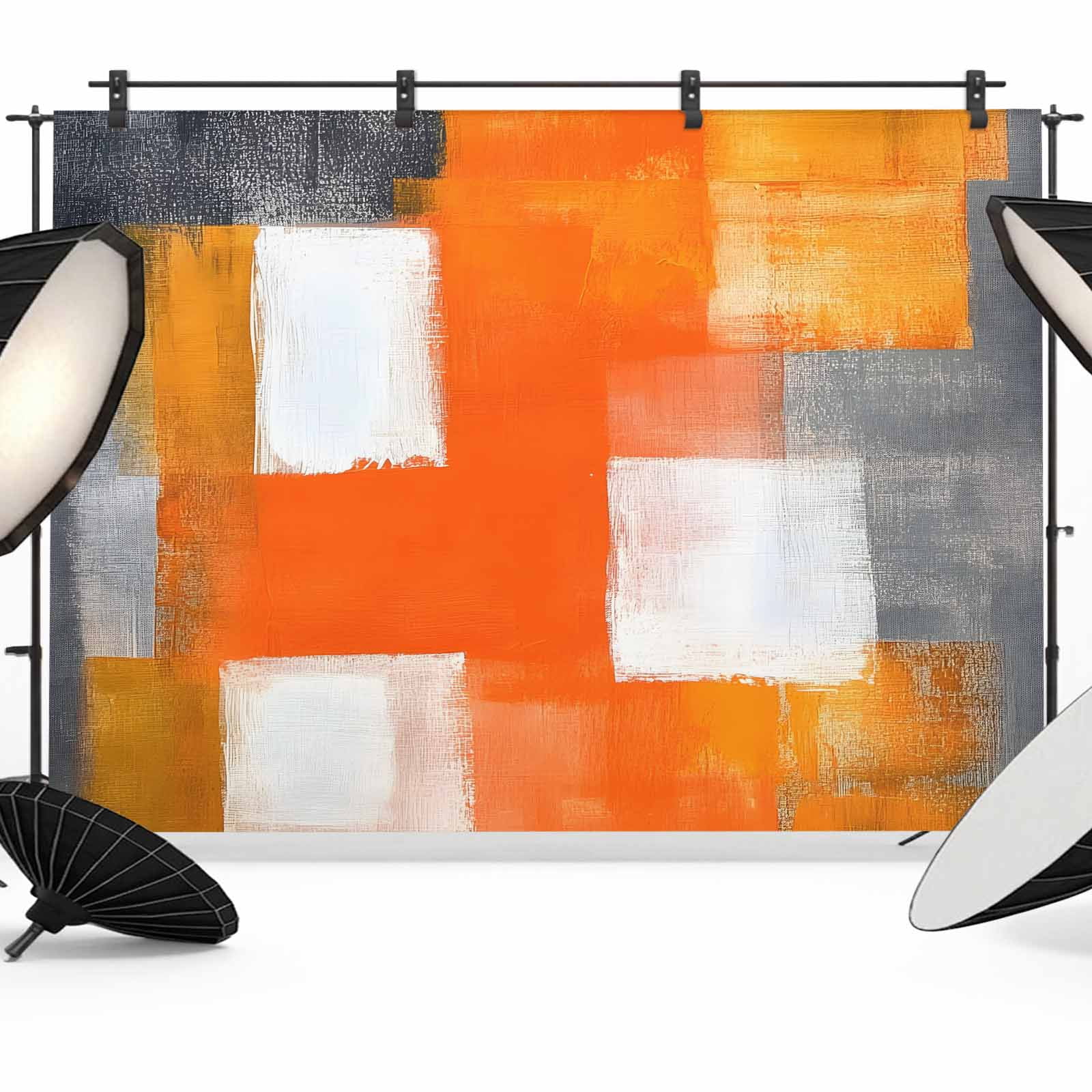 Gary Color Background Graffiti Art Backdrop for Photography, Abstract Gary Orange Color ...