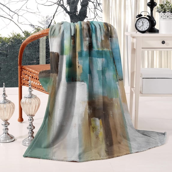 Graffiti Art Lattice Throw Blanket Soft Breathable Flannel Decorative Blanket for Bedroom Sofa Chair Warmth All-Season Throw Blanker for Kid Girl Woman 50x60in