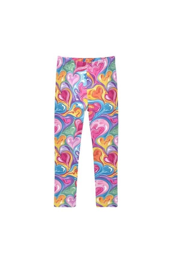 Graffiti Art Love Printed Leggings Yoga Pants for in 4t to 10t