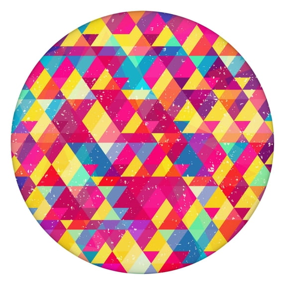 Graffiti Art Round Tablecloth with Elastic Hem - 100% Waterproof, Scratch-Resistant, and Easy to Clean (52 Inches)