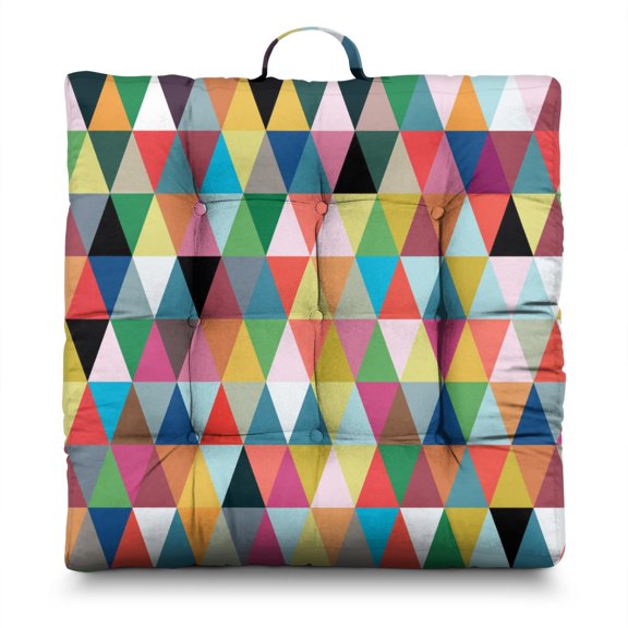 Graffiti Art Zabuton Cushion - Stylish Square Meditation Seat with Fluffy PP Cotton Filling - Ideal for Bohemian & Japanese-Style Decor