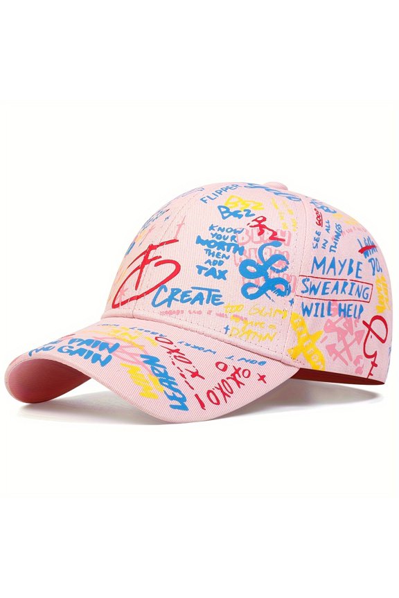Graffiti Baseball Cap, Unisex Baseball Cap Adjustable Cotton Graffiti Doodle Sport Caps for Men Women