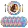 thumbnail image 1 of Graffiti Black Round Placemats Plate Mats 15 Inch Non-Slip Heat Resistant Washable PVC Set Indoor for Kitchen Dining Table 1PC, 1 of 6