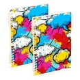 thumbnail image 1 of Graffiti Clouds Ring Binder Notebook Journey Note Diary College Ruled Spiral Notebook Study Loose Leaf Paper A5 60 Pages, 1 of 8