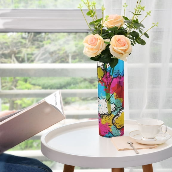 Graffiti Clouds Vases for Flowers Modern Decorative Vase Home Decor for Bedroom Kitchen Living Room Centerpieces