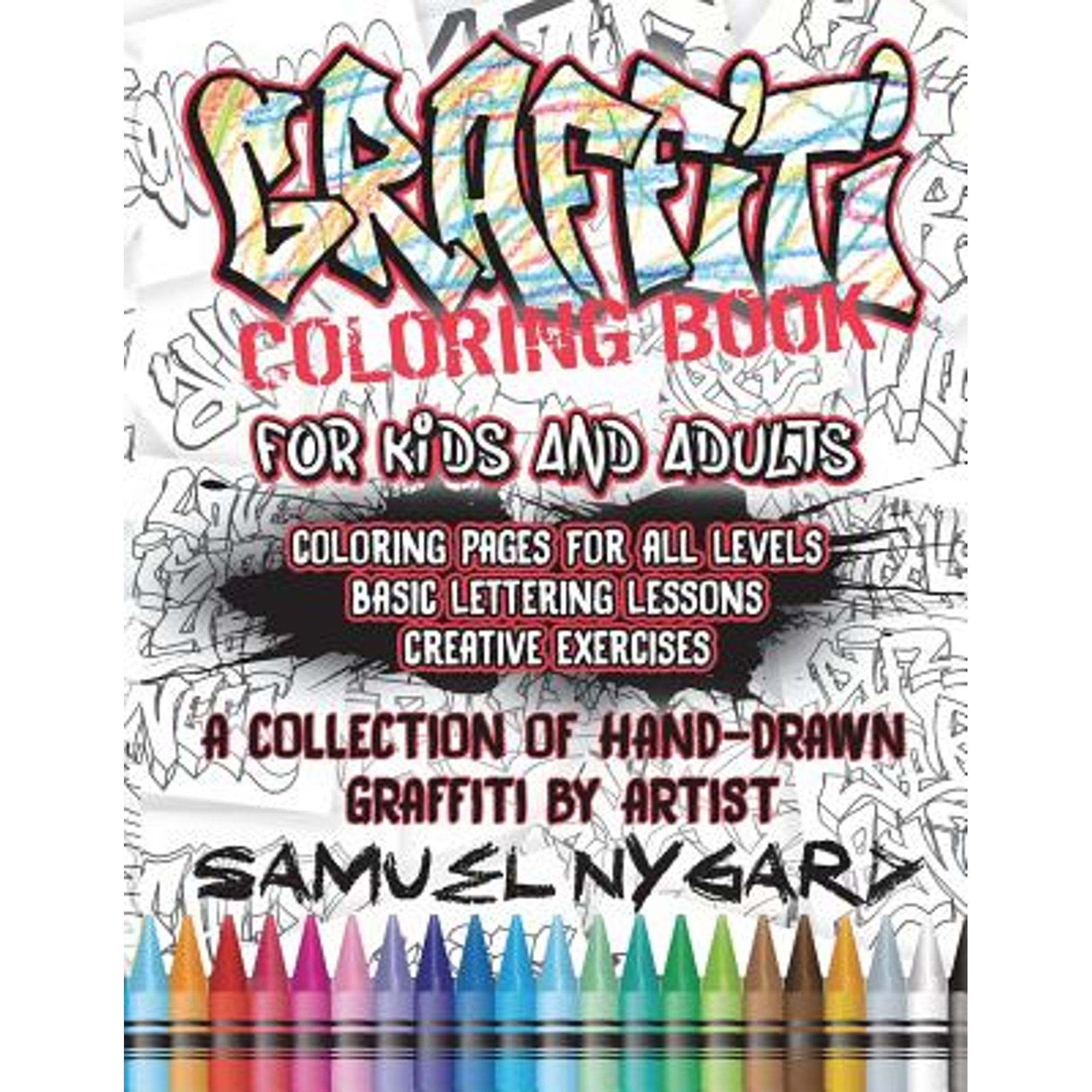 Pre-Owned Graffiti Coloring Book For Kids and Adults: Coloring Pages ...