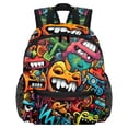 thumbnail image 1 of Graffiti Cute Adjustable Shoulder Strap Backpack with Large Capacity, Printed Design, Lightweight, 1 of 6